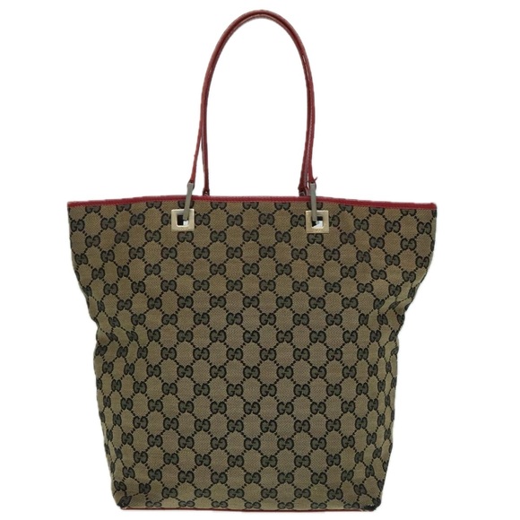 GUCCI GG Canvas Tote Bag Beige Gold 002 1098 Auth 94060 - Picture 13 of 16